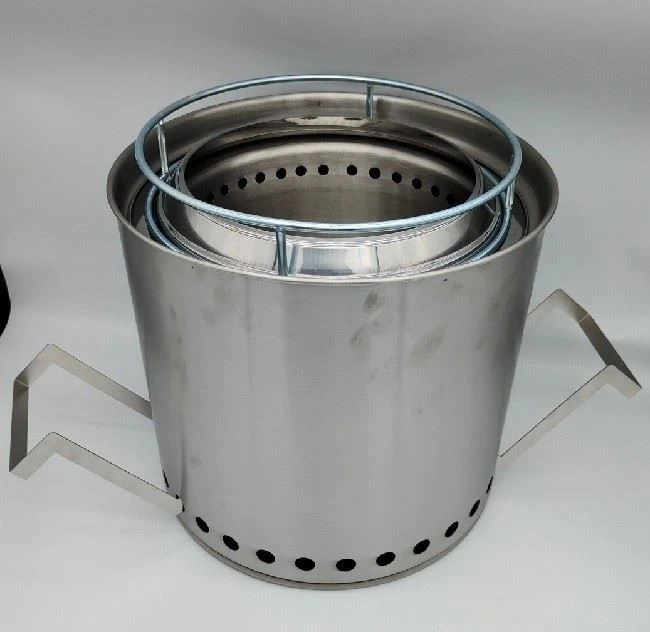 SOLO Smokeless 304 Stainless Stove With Grill