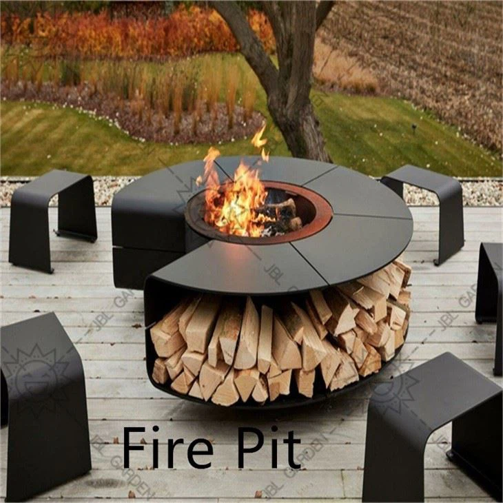 Corten Outdoor Fireplace