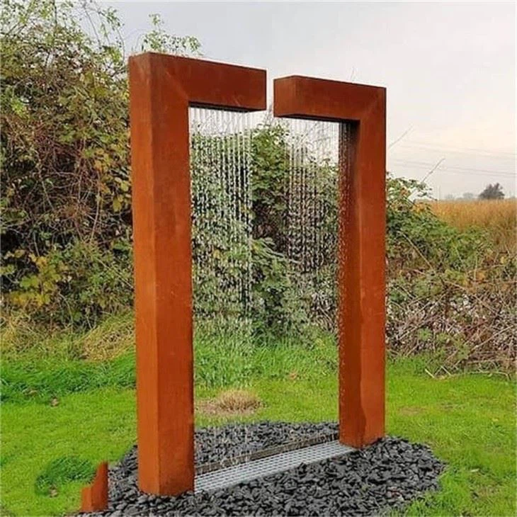 Corten Steel Garden Cascade Water Fountain