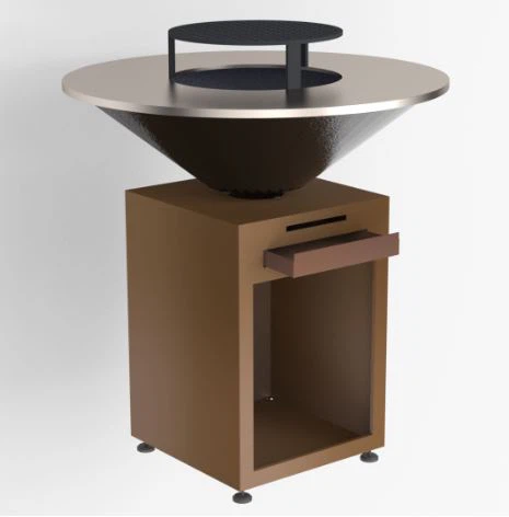 Outdoor Fire Pit With Cooking Grill