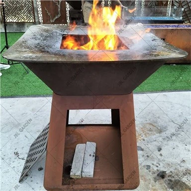 Lauko sodas Rust Corten plieno sunkiasvoris BBQ