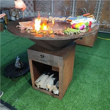 „Corten Steel Fire Pit“ kepsninė
