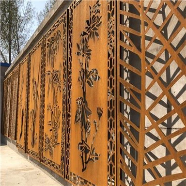 Corten plieno sodo dekoratyviniai ekranai