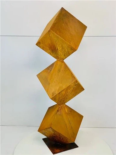 Didelė „Trinity Corten“ plieno lauko skulptūra