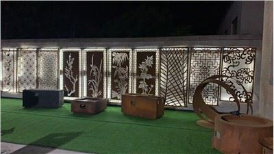 Lazerinio pjovimo corten plieno sodo ekrano plokštės