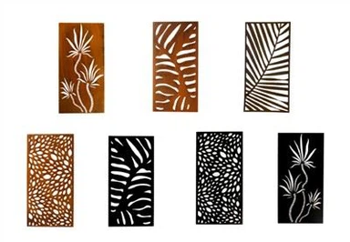 Metalo lazeriu pjaustytų plokščių ir ekranų raštai