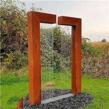 Metalinės plokštės Corten plieno baseino fontanas