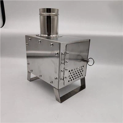 Nerūdijančio plieno malkinė krosnelė