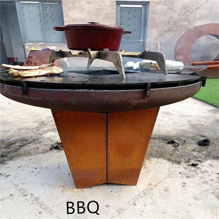 Wood In A Charcoal Grill