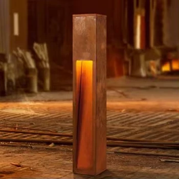 Corten plieno apšvietimas lauke
