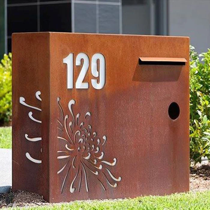Corten Steel pašto dėžutė