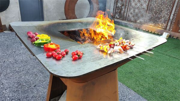 Modern Corten Steel BBQ Grill