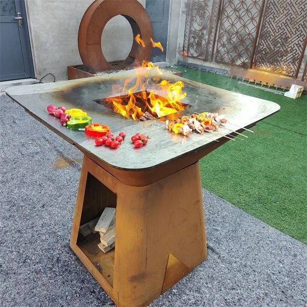 Patio Wood Burning BBQ Stove With Grill high quality