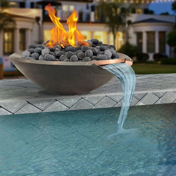 Silver Waterfall Fire Bowl