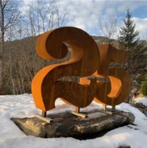 Corten plieno dekoracijos