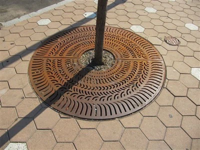 Metalinės plieno medžio grotelės