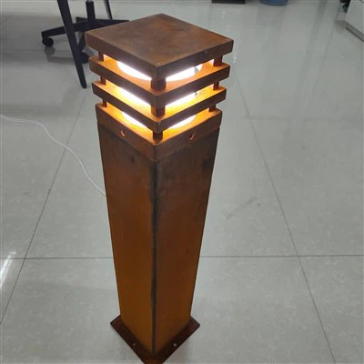 Corten plieno LED lemputė stulpelio lemputė
