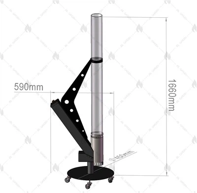 Nešiojamas terasos biomasės granulių šildytuvas