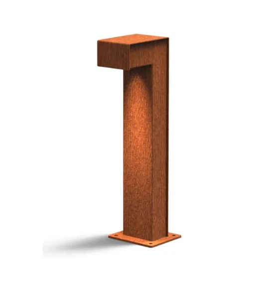 Steel Cylindrical Light Of Corten