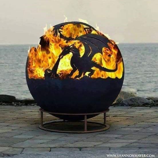Wood Burning Fire Pit Sphere