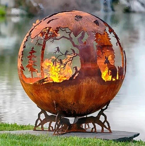 Wood Burning Sphere Fire Pit